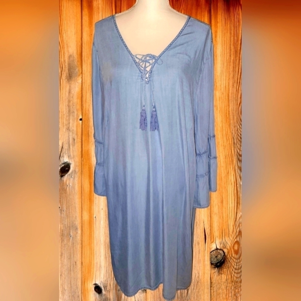 RUBY RD CHAMBRAY DRESS